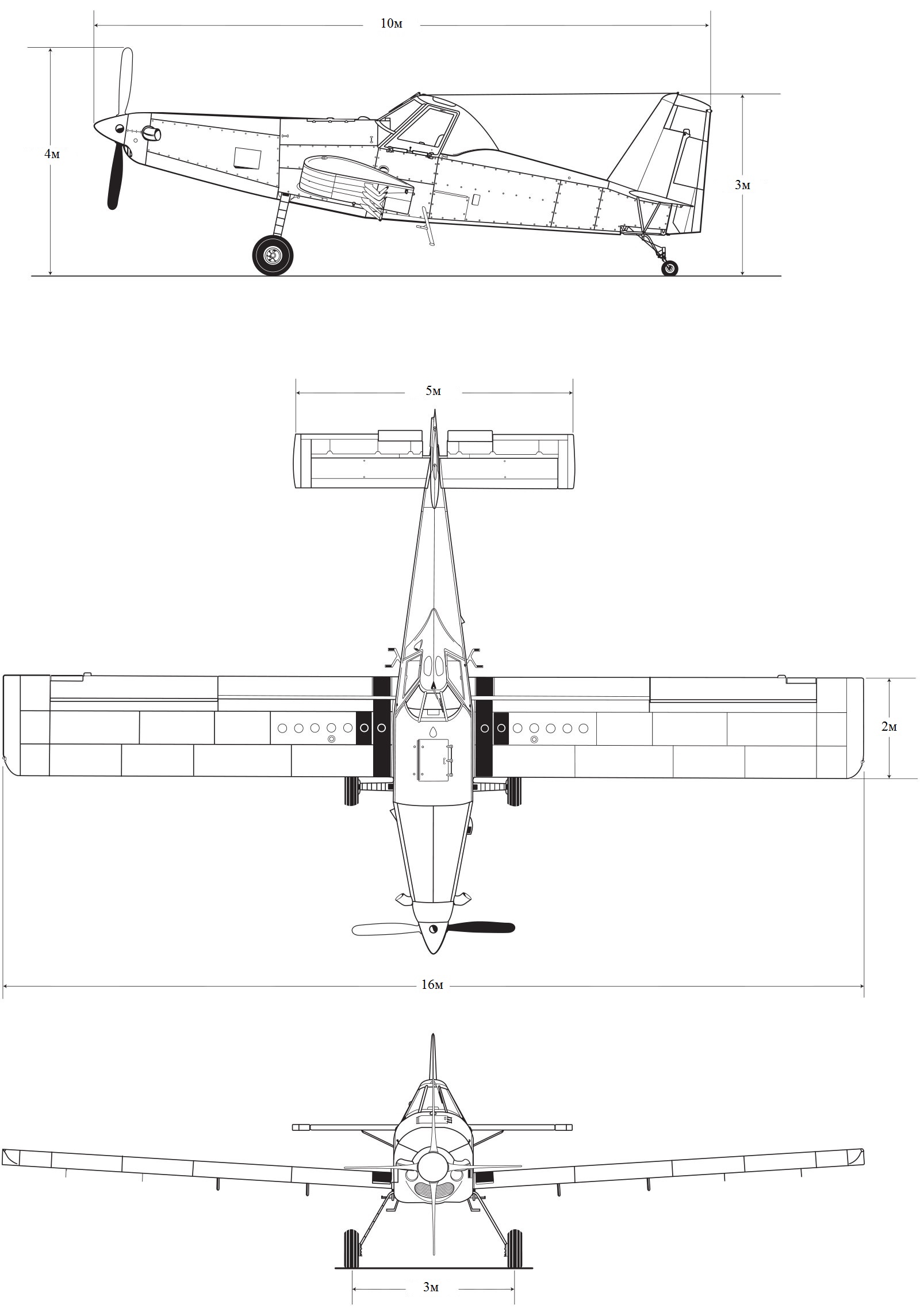 AT-502XP: Dimensional Drawings