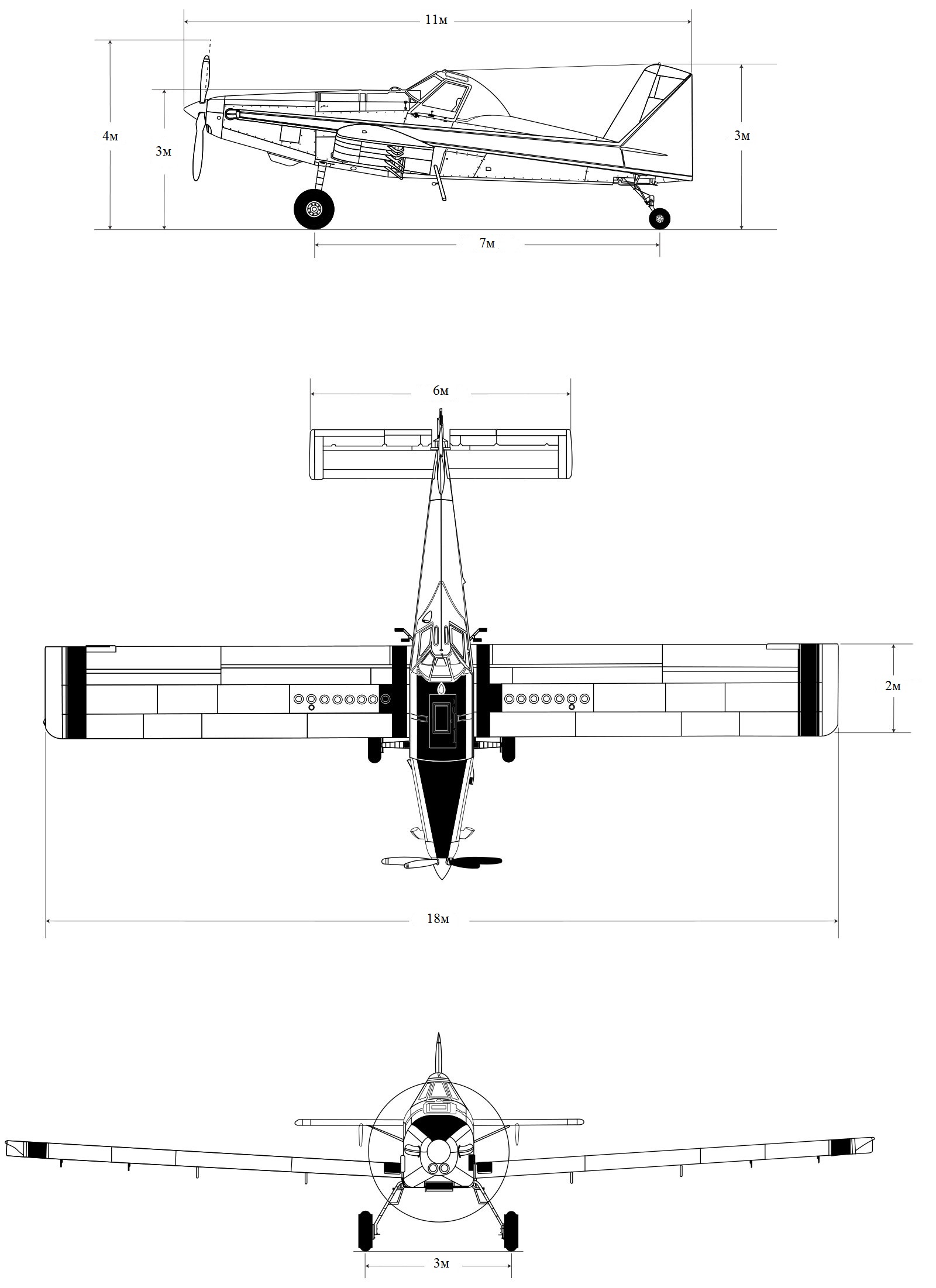 AT-802A: Dimensional Drawings